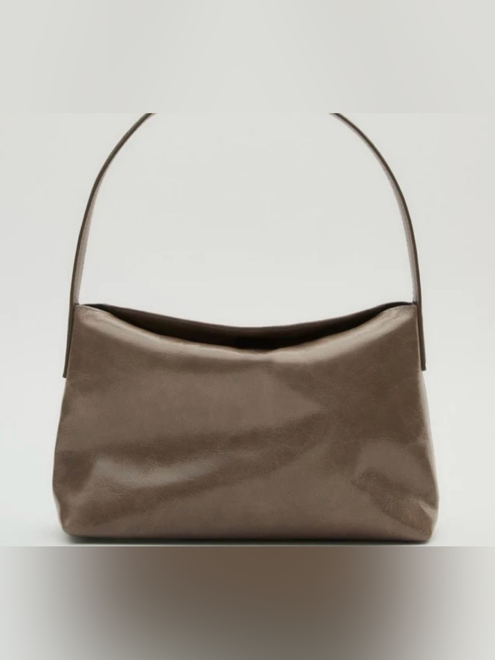 Massimo Dutti small leather bag in Taupe - Picture 1 of 6